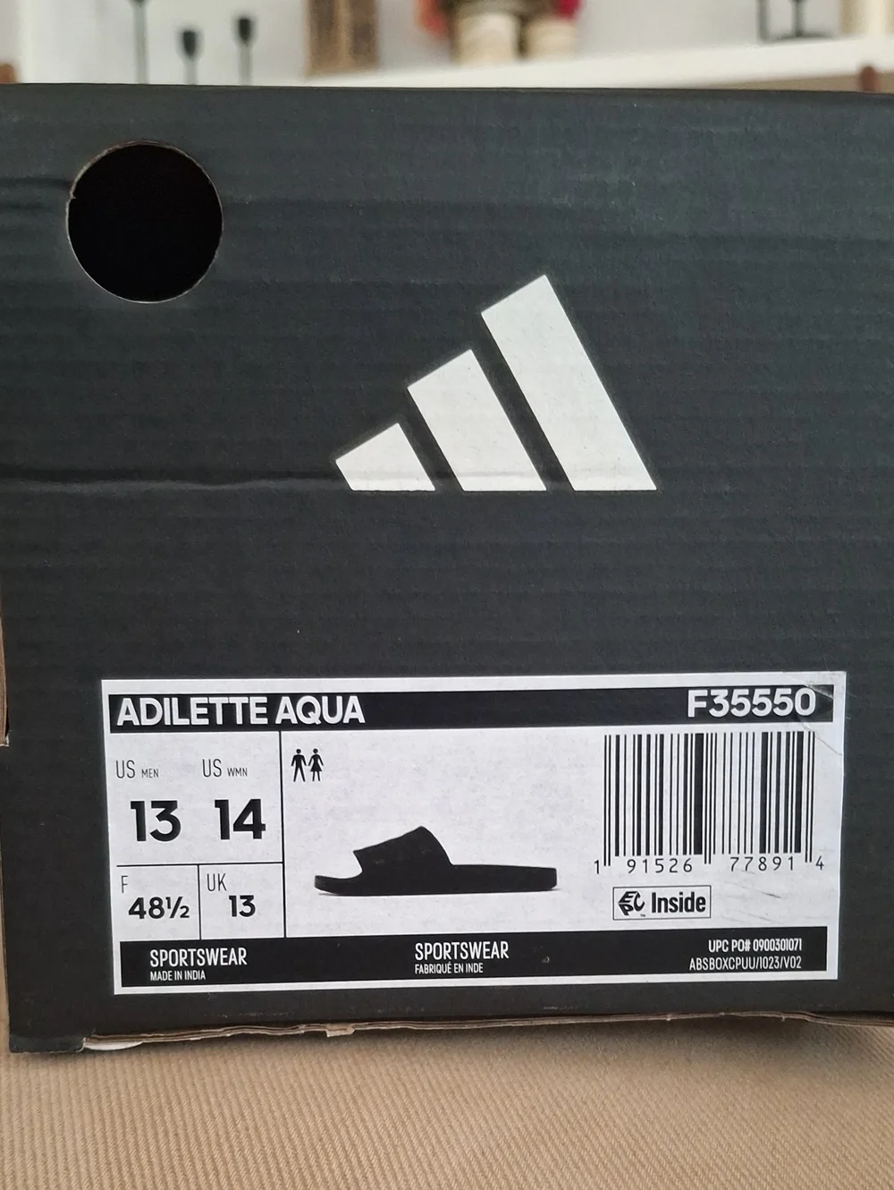 adidas Adilette Aqua Men's Slides - Black